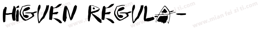 Higuen Regula字体转换